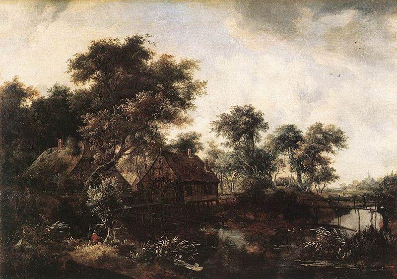 Meindert Hobbema The Water Mill oil painting picture